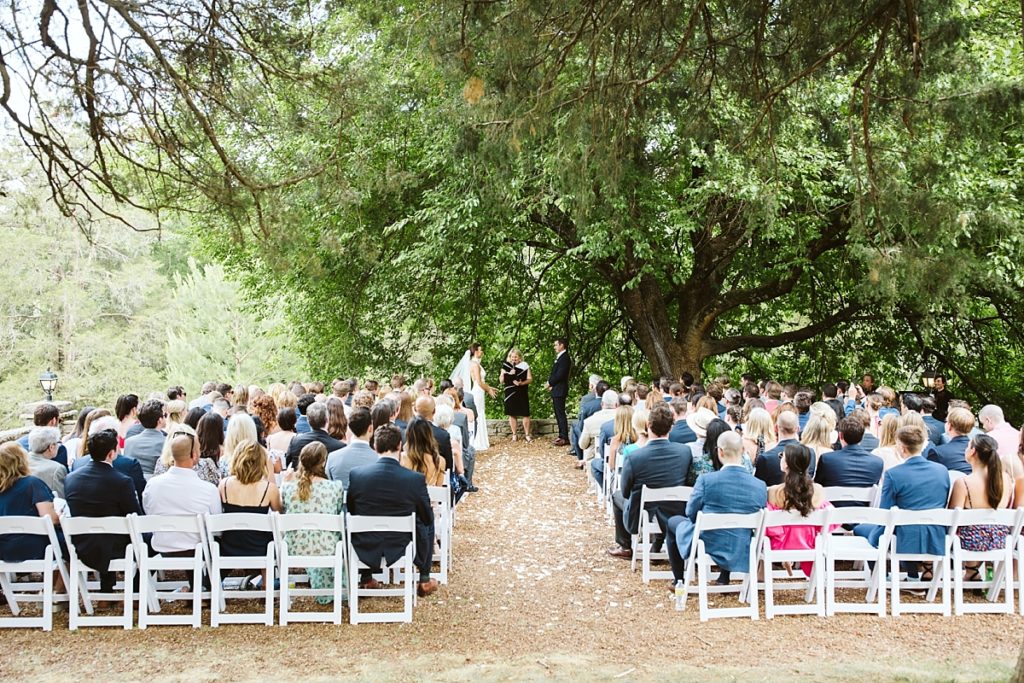 Wide photo of the outdoor ceremony location at Cedarmont Farm